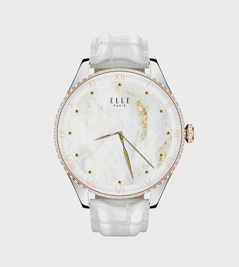 SOLEIL 1.19'' AMOLED Leather Strap Smart Watch