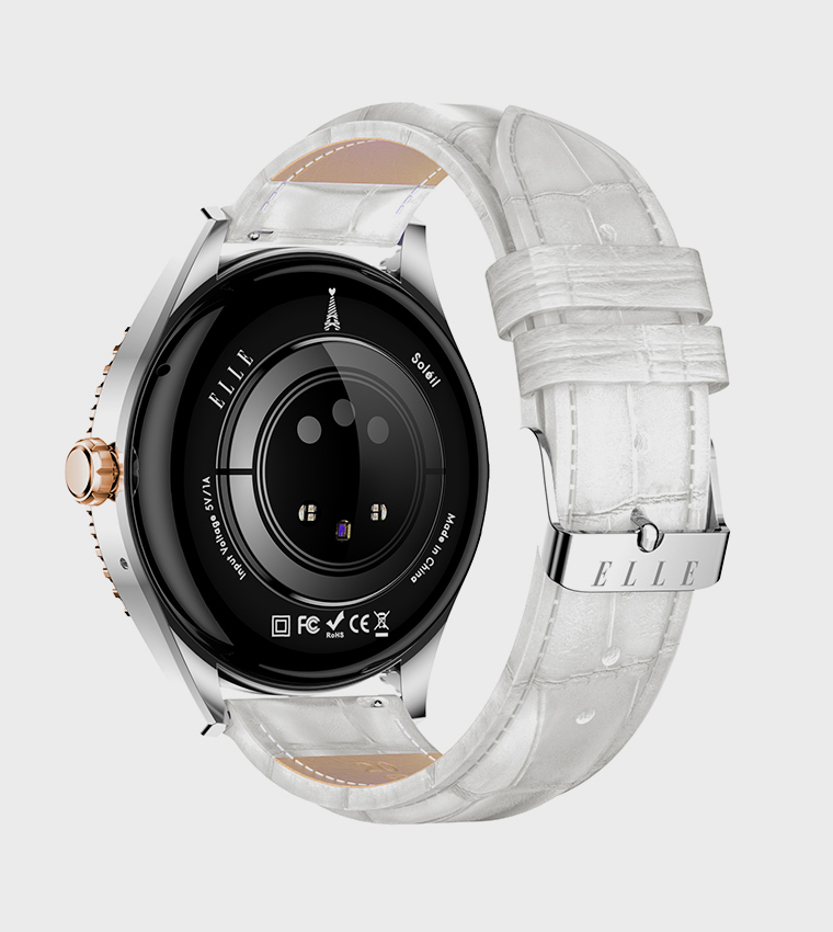 SOLEIL 1.19'' AMOLED Leather Strap Smart Watch