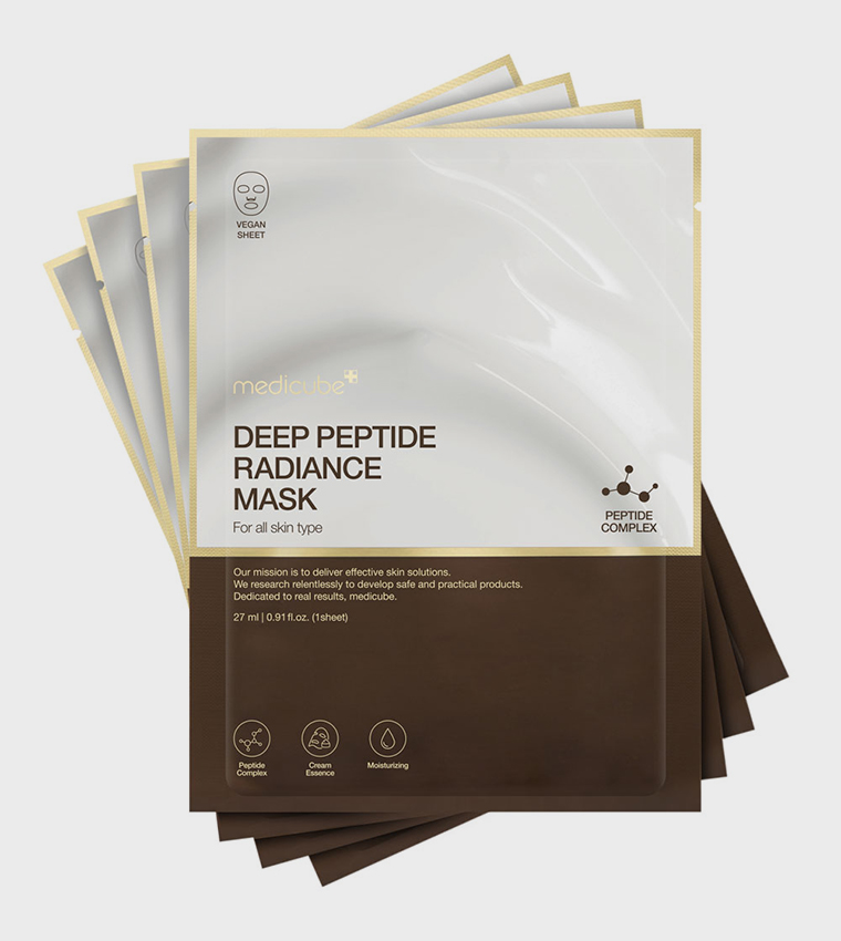 Pack of 4 Deep Peptide Radiance Mask, 27ml