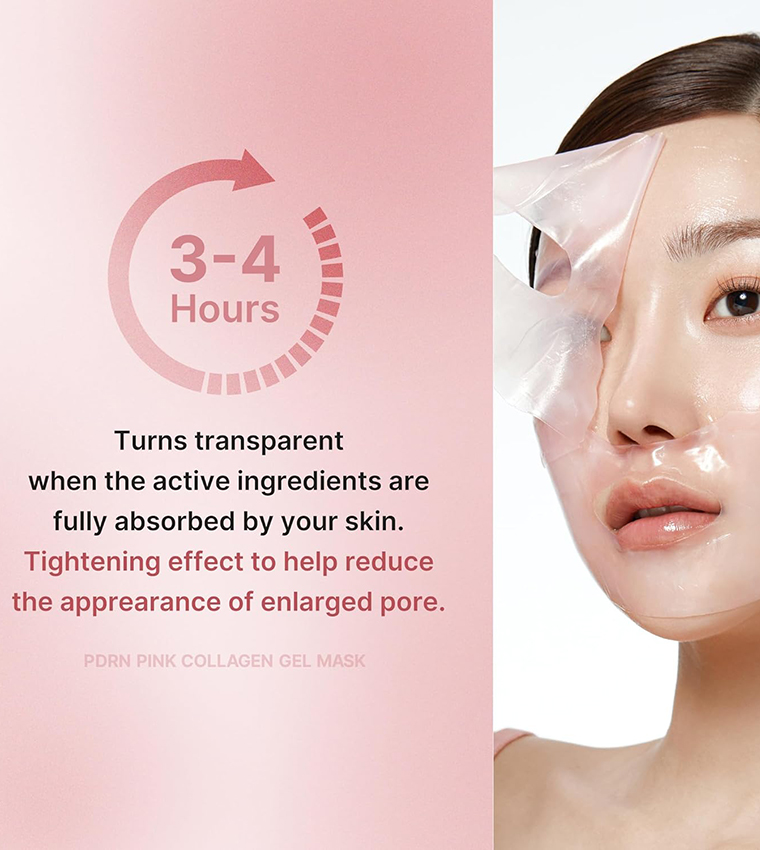 Pack of 4 Salmon DNA PDRN Pink Collagen Gel Mask, 28g
