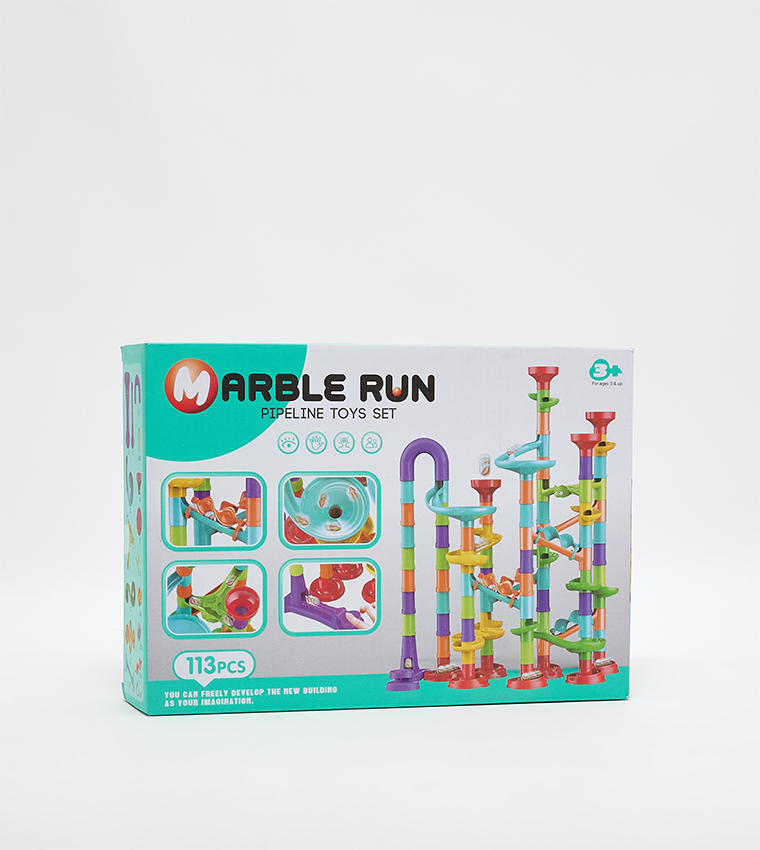 113-Piece FUN Marble Run Pipeline Toy Set