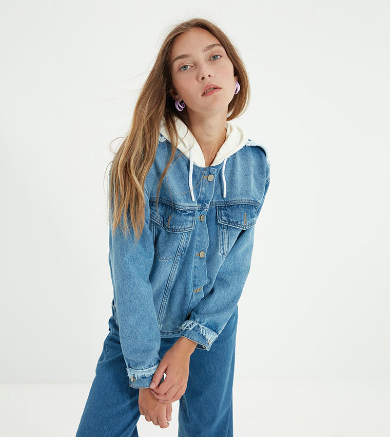 Bershka denim hot sale jacket womens