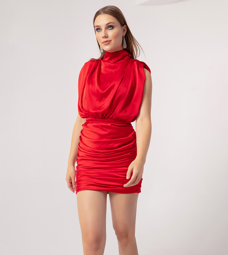 sachin and babi light blue dress Red Mini Dresses