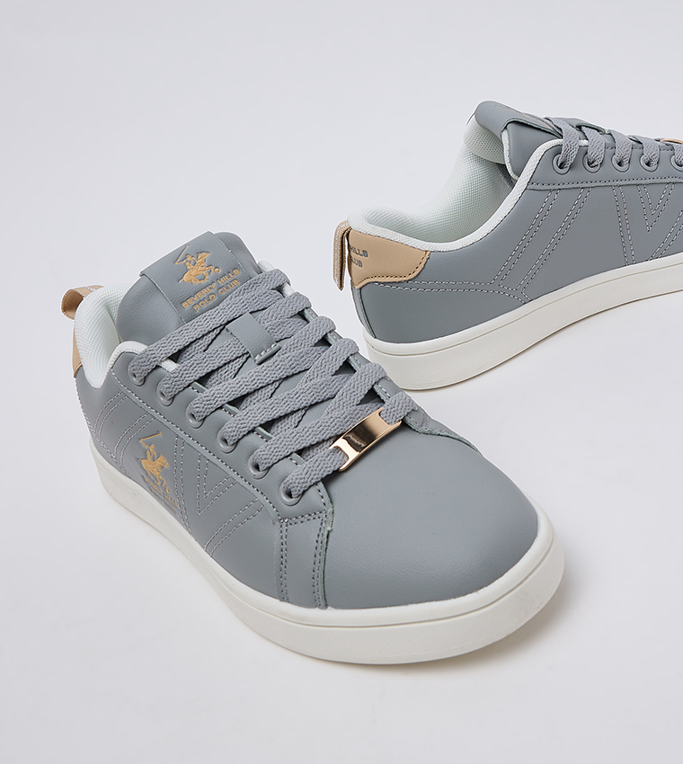 Logo Printed Lace-Up Sneakers