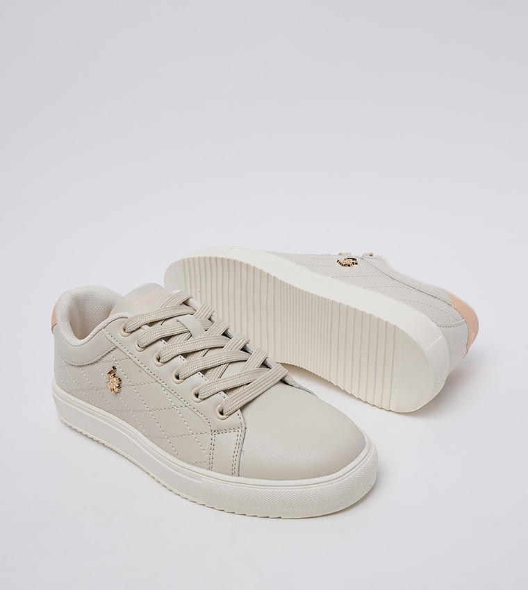 Logo Detail Lace-Up Sneakers