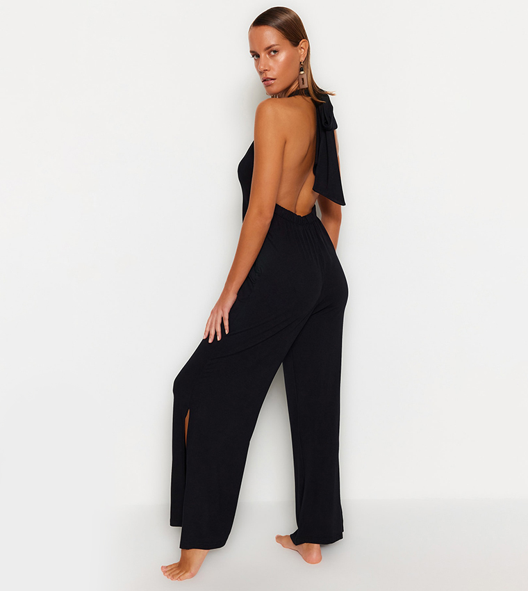 Fashion Women Formal Solid Color Sleeveless With Pockets Casual Backless  Jumpsuits 1 Pieces Overall @ Best Price Online | Jumia Kenya