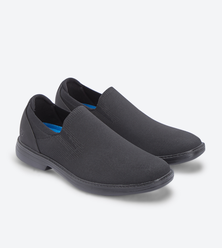 Pierson Solem Round Toe Slip-Ons - Black