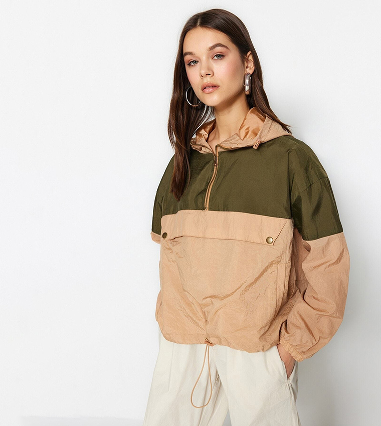 Buy Trendyol Color Block Oversized Jacket In Multiple Colors