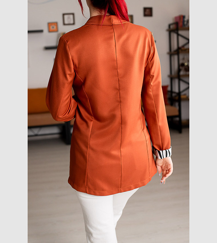 Orange 2025 long blazer