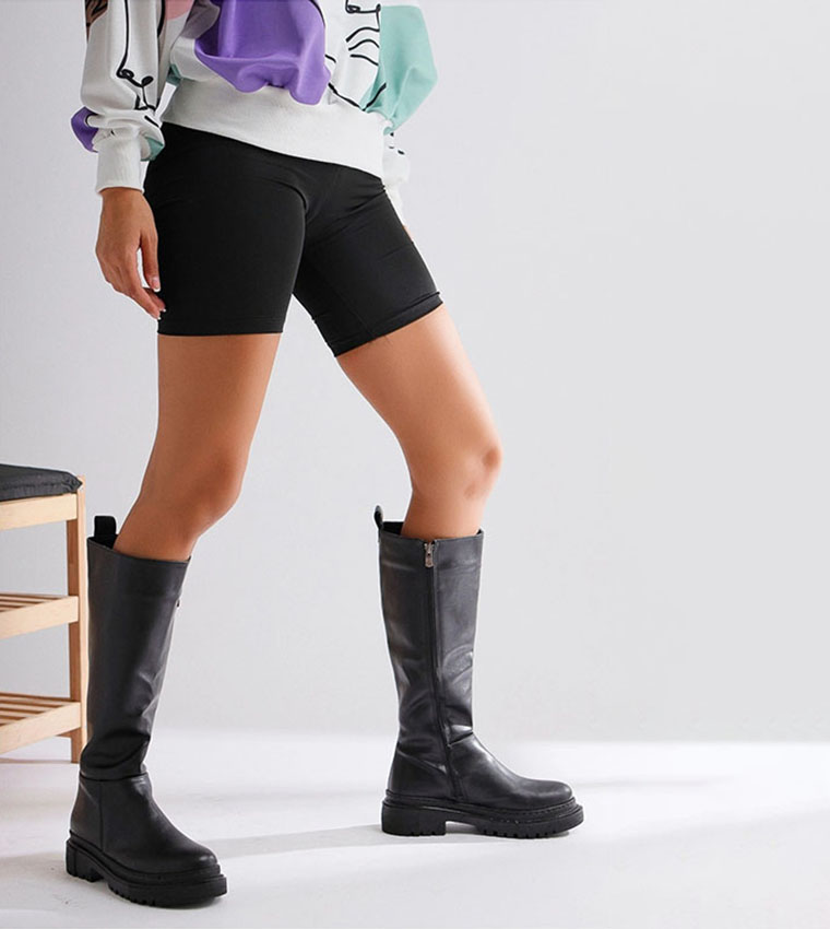 Knee length riding boots sales