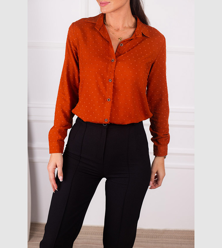 Orange shirt store long sleeve