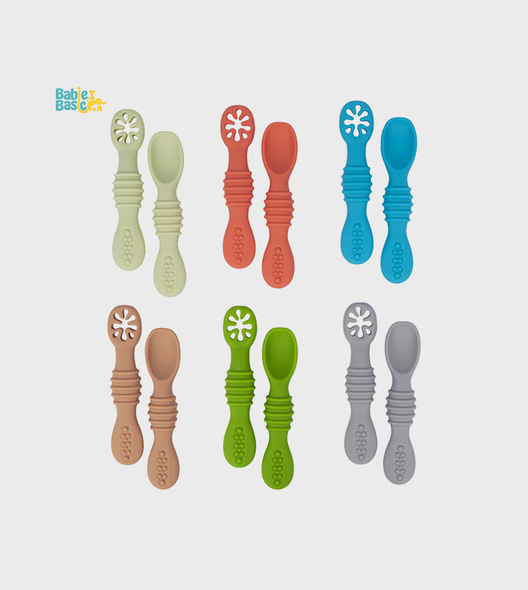 Soft Tip BPA Free Silicone First Stage Training Spoons Set