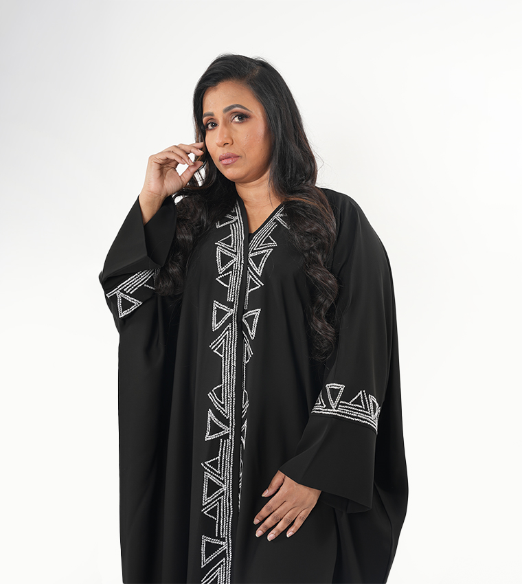 Embellished Batwing Sleeves Abaya