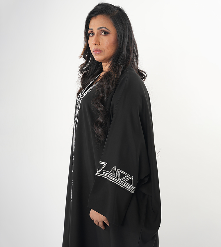 Embellished Batwing Sleeves Abaya