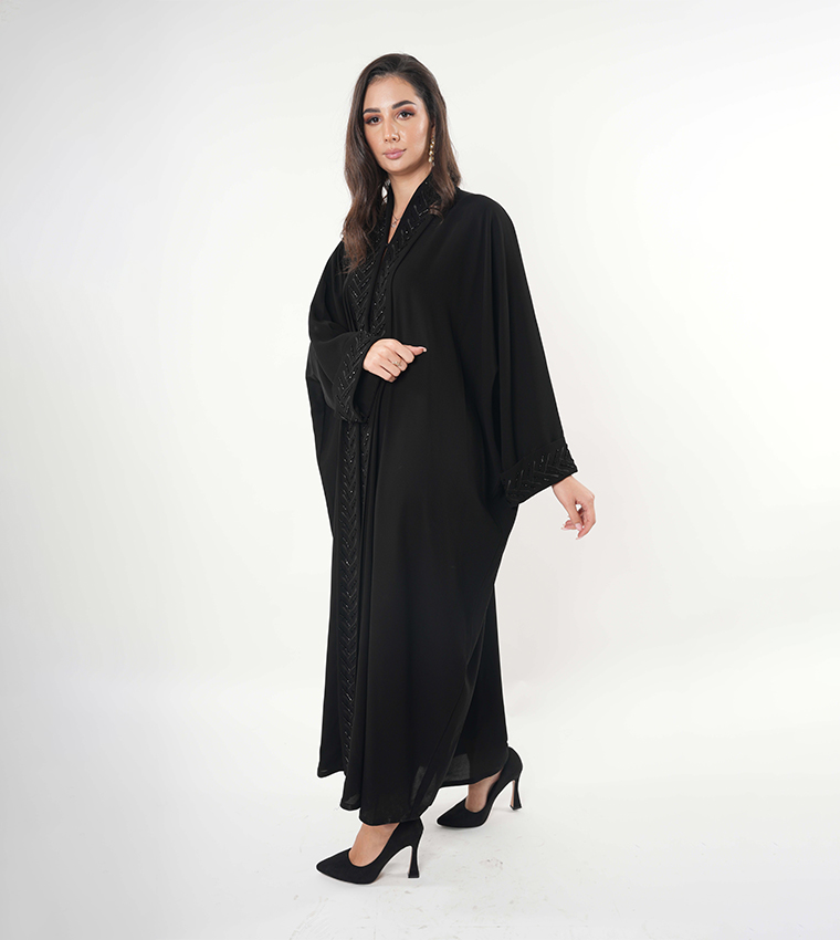 Embellished Batwing Sleeves Abaya