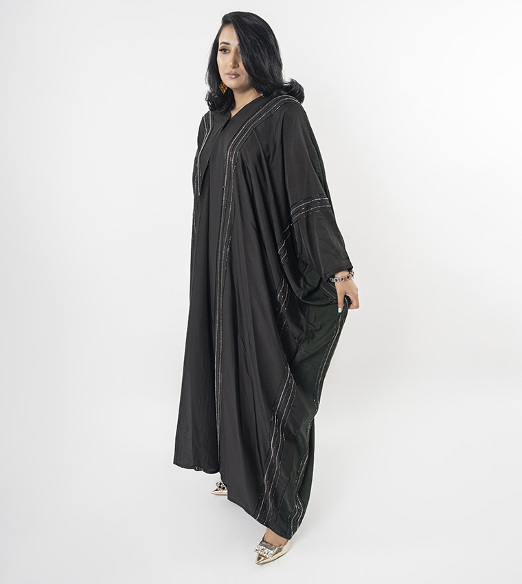 Embellished Batwing Sleeves Abaya