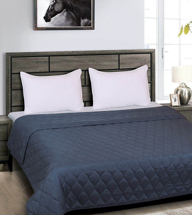 Buy HIS & HERS Micro Quilted Bed Spread Sheet In Grey 6thStreet Bahrain