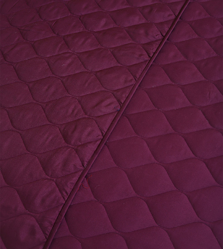 Buy HIS & HERS Micro Quilted Bed Spread Sheet In Purple 6thStreet Qatar