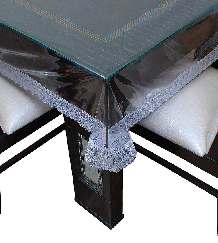 Transparent dining table store cover 6 seater