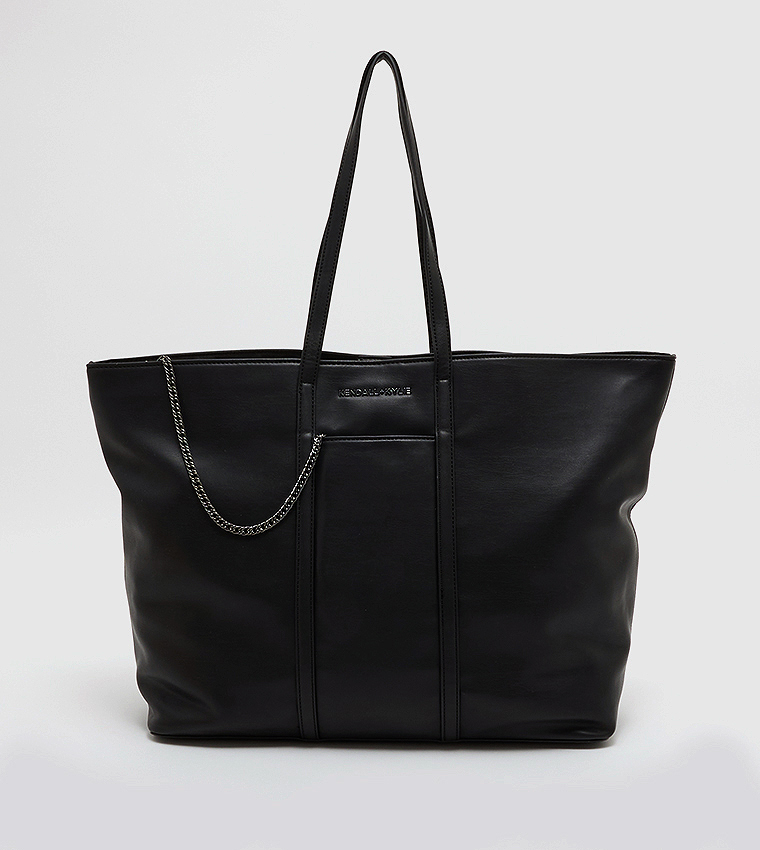 Buy KENDALL KYLIE Brienne Chain Detail Tote Bag In Black
