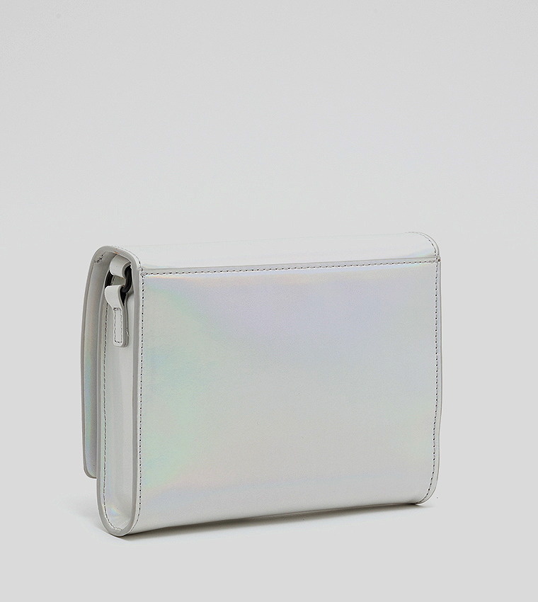 Holography Flap Closure Crossbody Bag