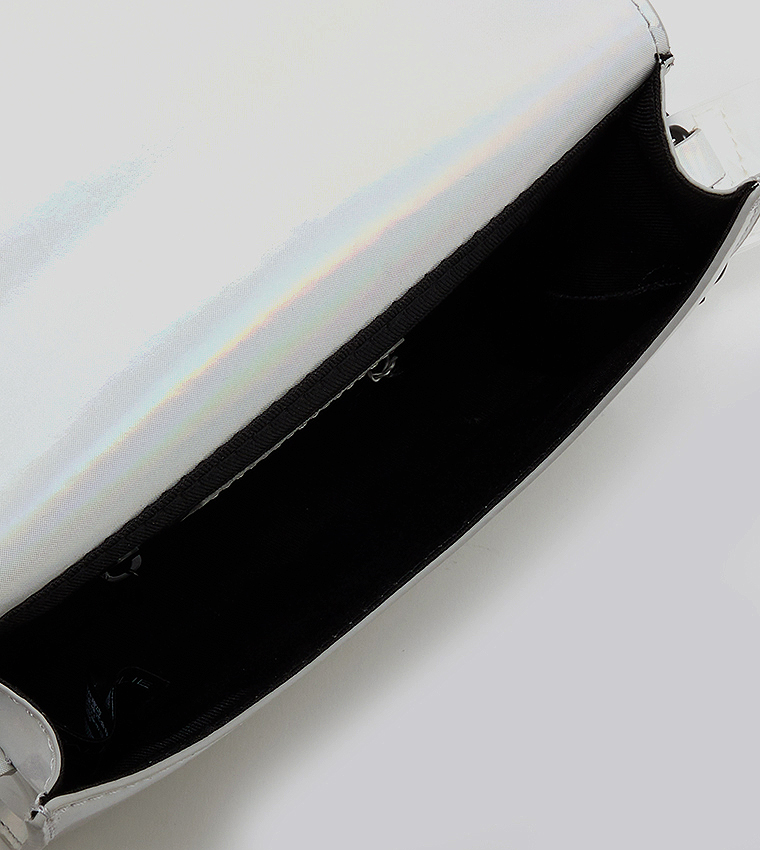 Holography Flap Closure Crossbody Bag