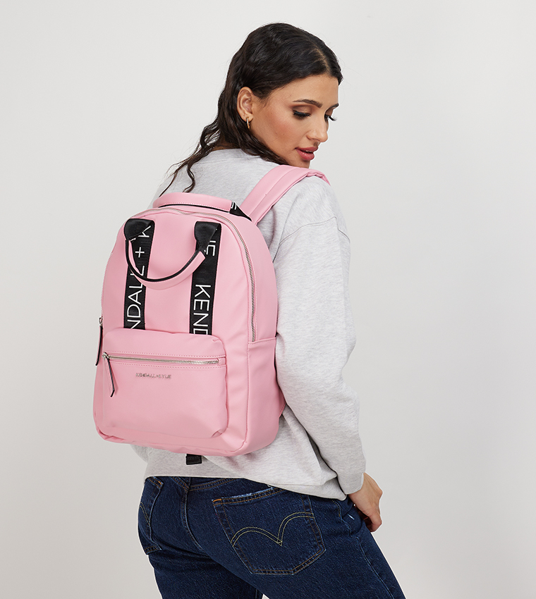 Metal Accent Zip Around Backpack