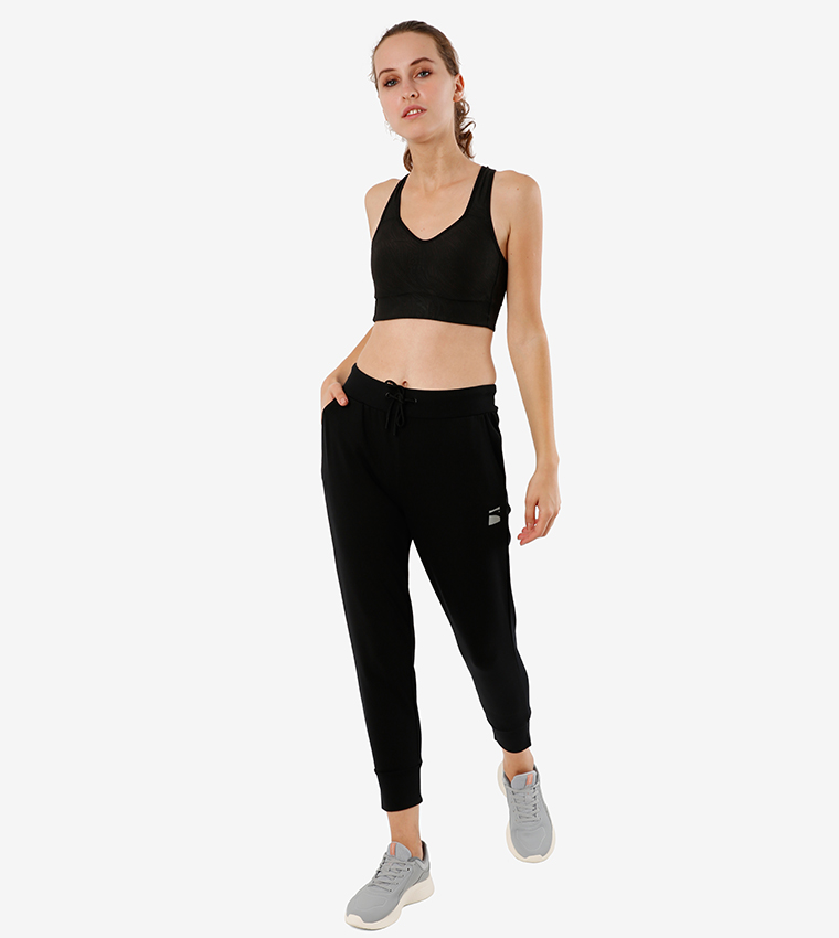 Buy Anta Knit Ankle Pants Black In Black | 6thStreet Qatar