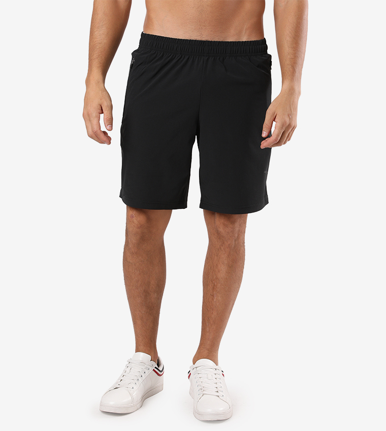 Elasticated Waistband Shorts - Black