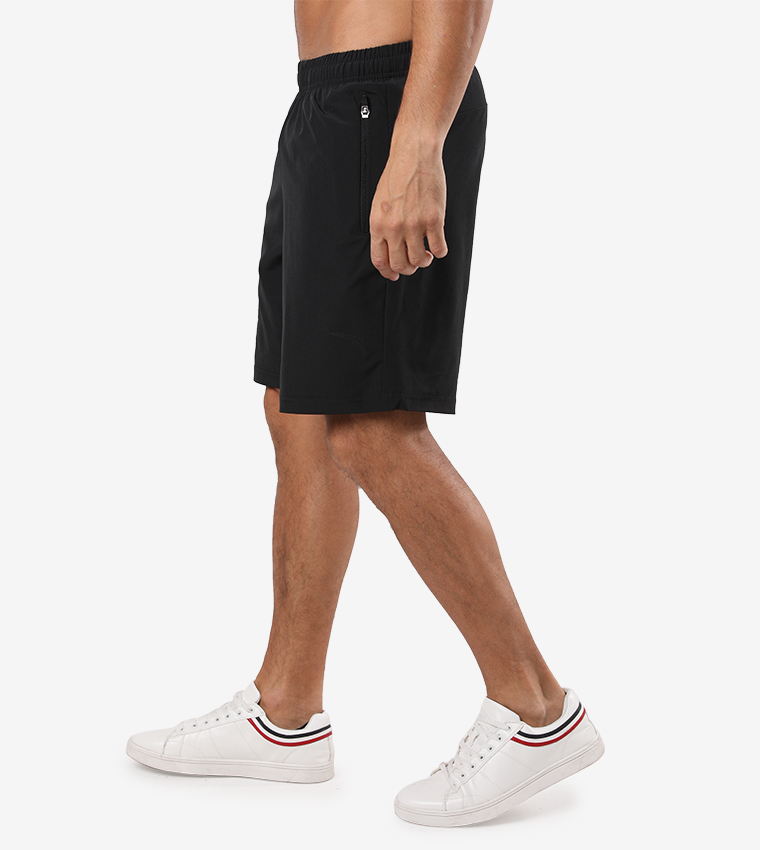 Elasticated Waistband Shorts - Black