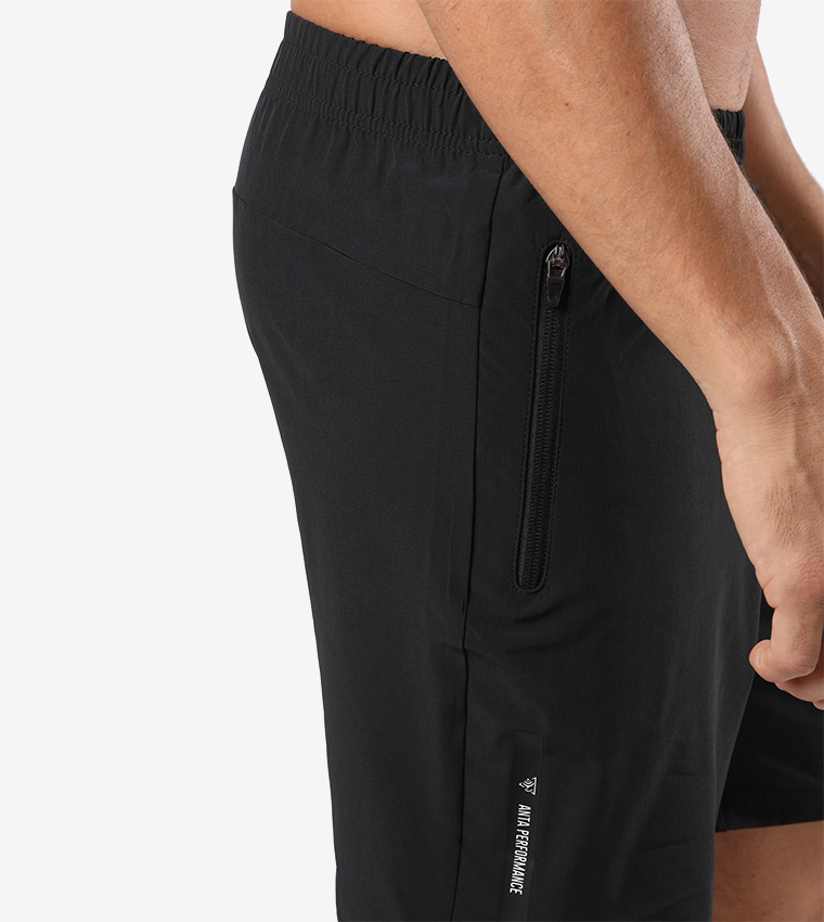 Elasticated Waistband Shorts - Black