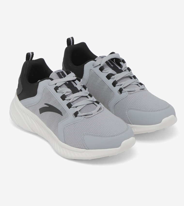 Buy Anta Lace Up Running Shoes Grey In Grey 6thStreet Kuwait