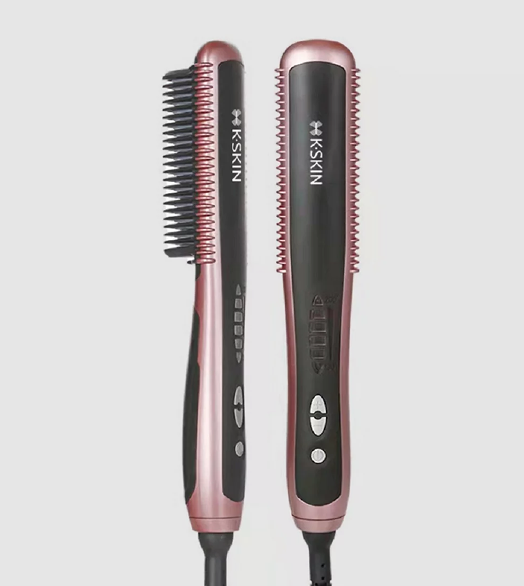 Buy K.SKIN Hair Straight Comb 2 In 1 Hair Straightener Brush Hair Curler 500 Gm In Purple 6thStreet Bahrain