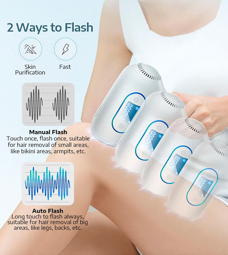 Cold Ipl Laser Hair Removal Epilator 1000 gm