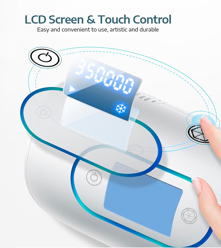 Cold Ipl Laser Hair Removal Epilator 1000 gm