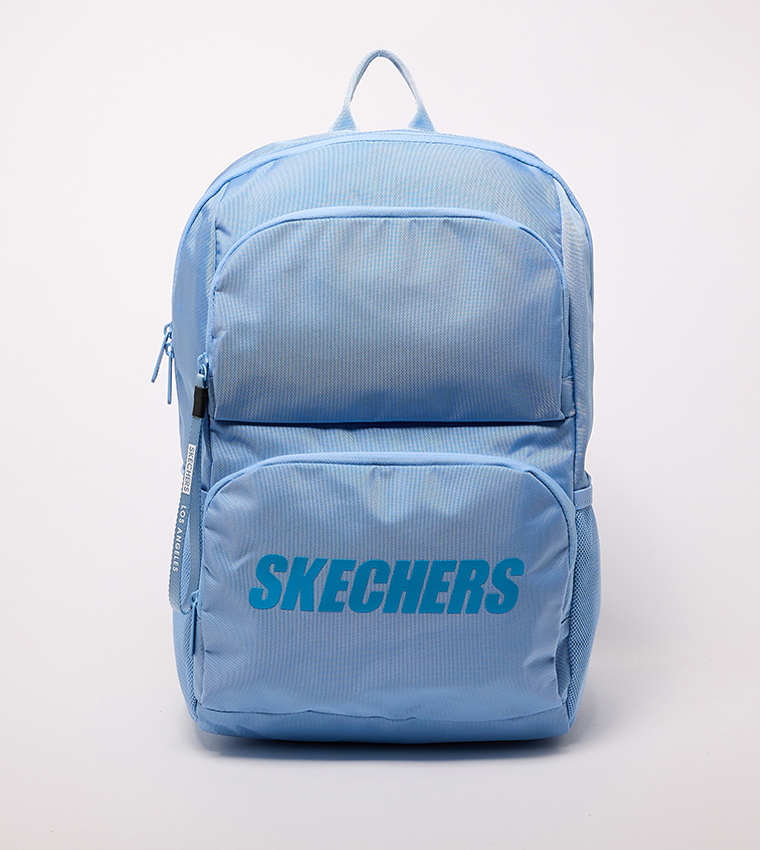 Logo Printed Zippered Backpack
