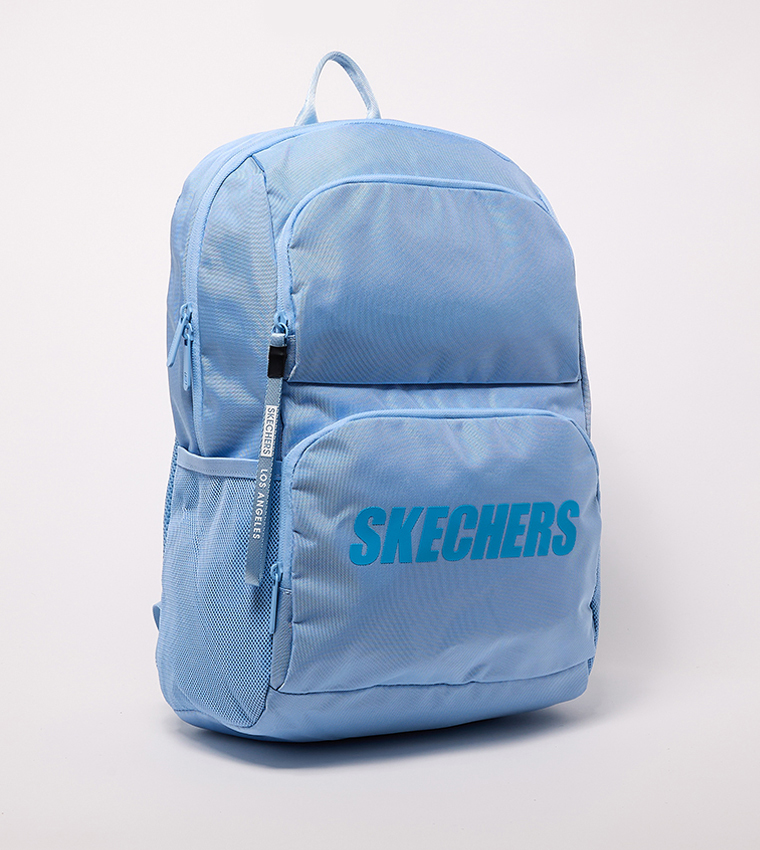 Logo Printed Zippered Backpack