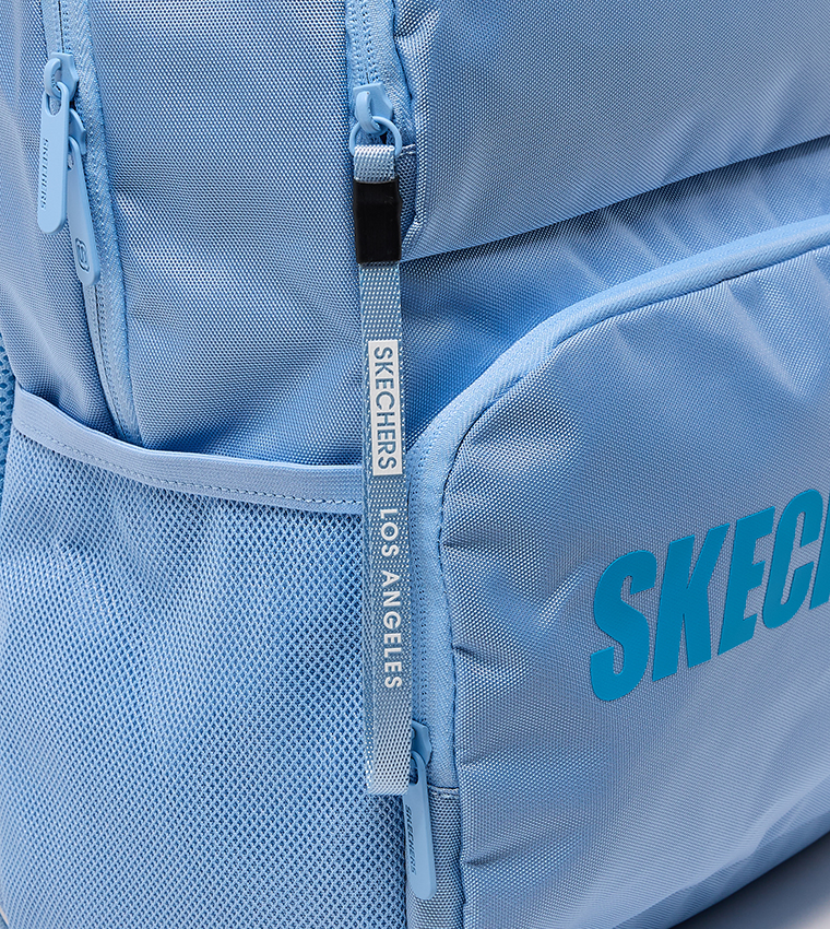 Logo Printed Zippered Backpack