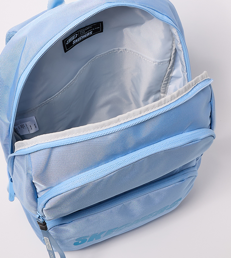 Logo Printed Zippered Backpack