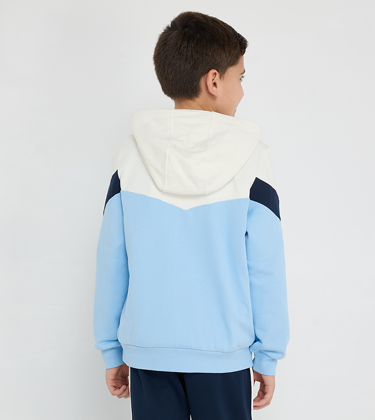 Color Block Hooded Jacket