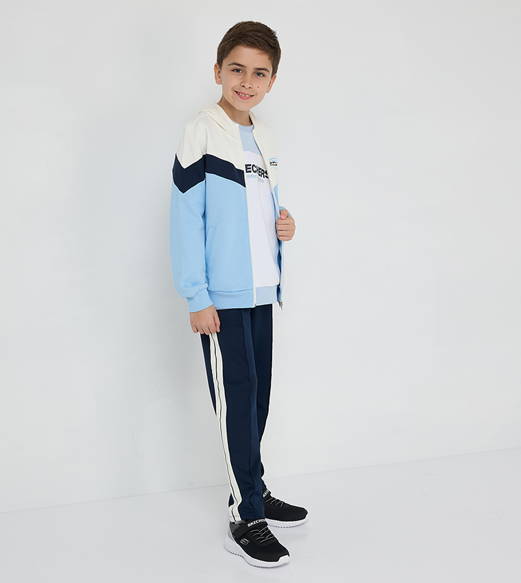 Color Block Hooded Jacket