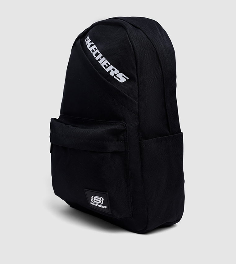 Logo Printed Zippered Backpack
