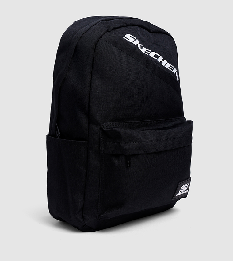 Logo Printed Zippered Backpack