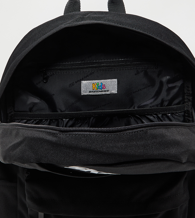 Logo Printed Zippered Backpack