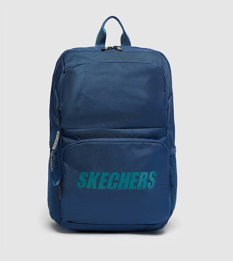 Logo Printed Zippered Backpack