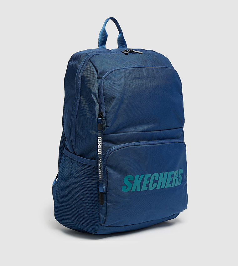 Logo Printed Zippered Backpack
