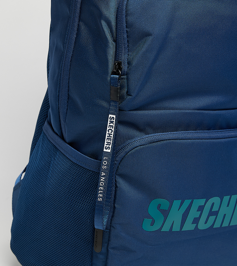 Logo Printed Zippered Backpack