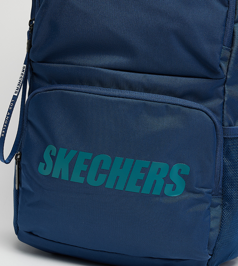 Logo Printed Zippered Backpack