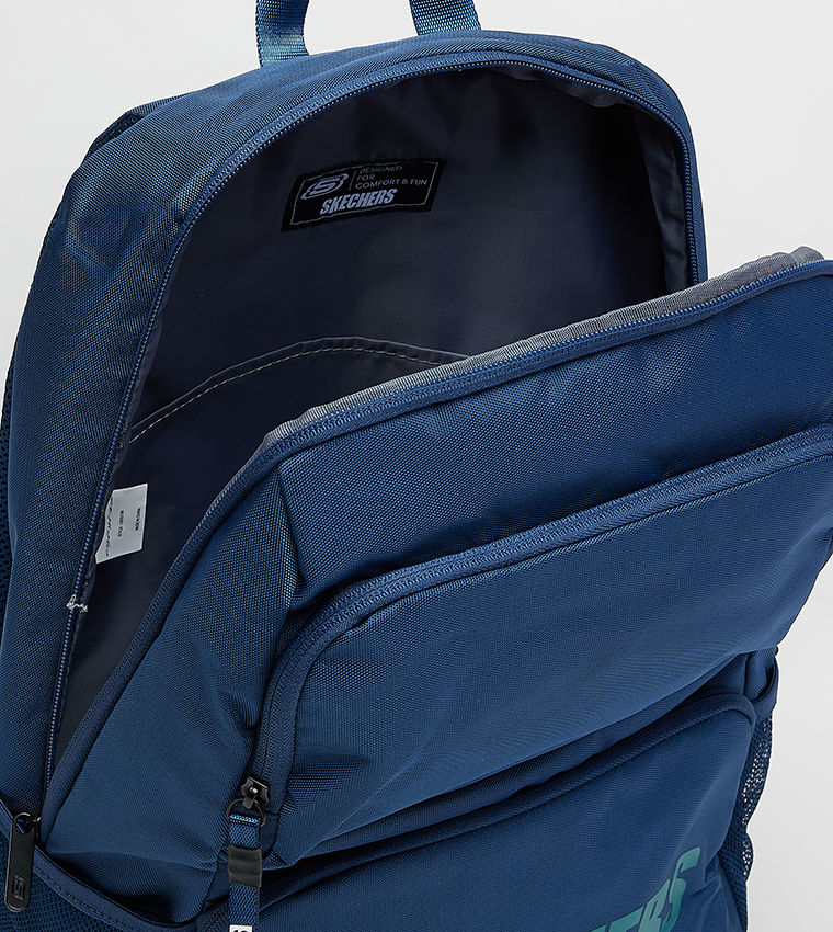 Logo Printed Zippered Backpack