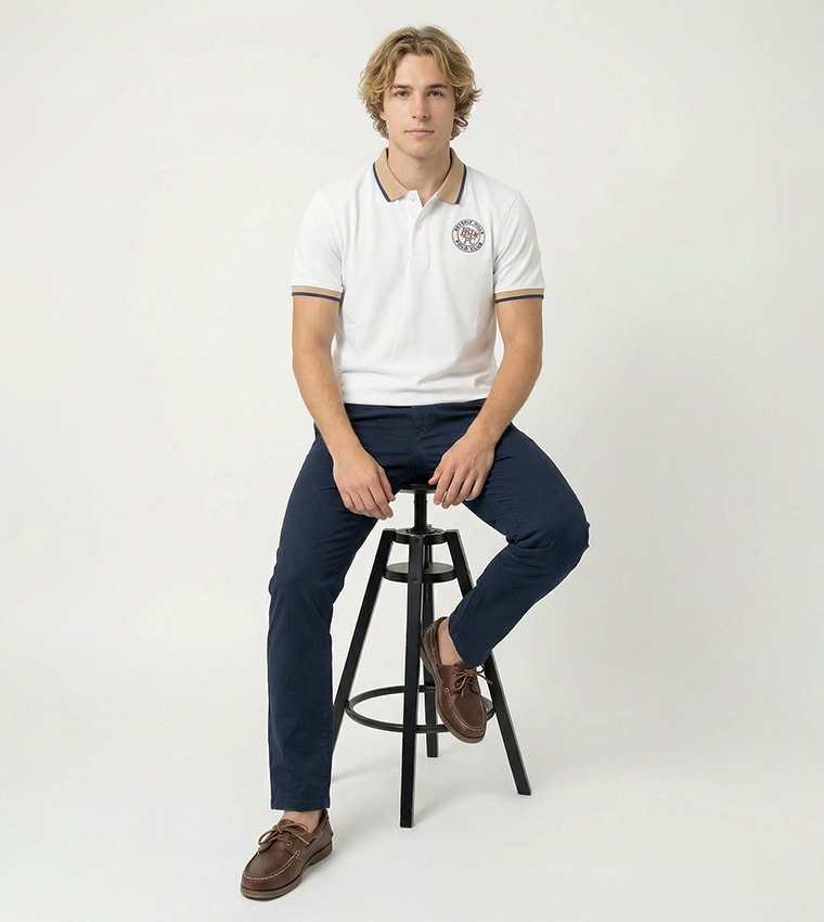 Logo Embroidered Short Sleeves Polo T-Shirt